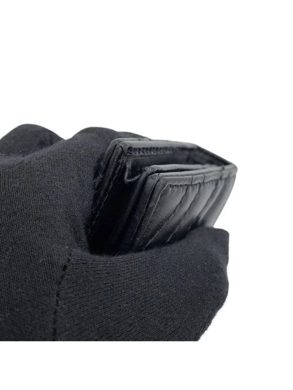 ★SOLD★ Gucci Bifold Wallet GG Marmont Compact Leather Double Black - Picture 7 of 10